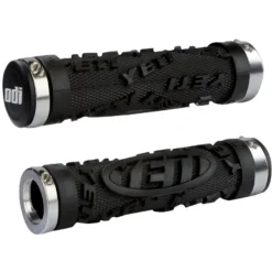 ODI Yeti Hardcore Lock-On Bonus Pack Grips - Black / Silver