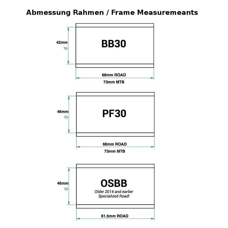 Praxis Works MTB Bottom Bracket 73mm For M30 Cranks On BB30/PF30/OSBB - PF46/BB42-73-M30 4 Praxis Works MTB Bottom Bracket 73mm For M30 Cranks On BB30/PF30/OSBB - PF46/BB42-73-M30 - Afbeelding 2