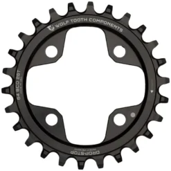 Wolf-tooth Wolf Tooth Single Chainring 64mm - Drop Stop - Black
