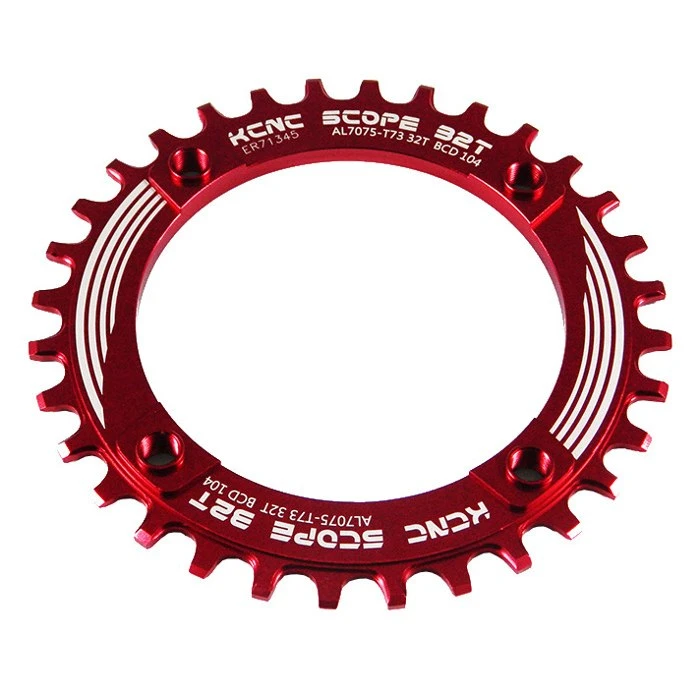 KCNC Scope MTB Chainring 104mm 1-speed Narrow-Wide - Red 4 KCNC Scope MTB Chainring 104mm 1-speed Narrow-Wide - Red - Afbeelding 2