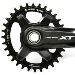 Wolf-tooth Wolf Tooth Elliptical - Single Chainring 96mm For Shimano XT M8000 / M8020 / SLX M7000 - Drop Stop - Black -Rijwiel Onderdel Verkoopwinkel 206441 02 d 390808