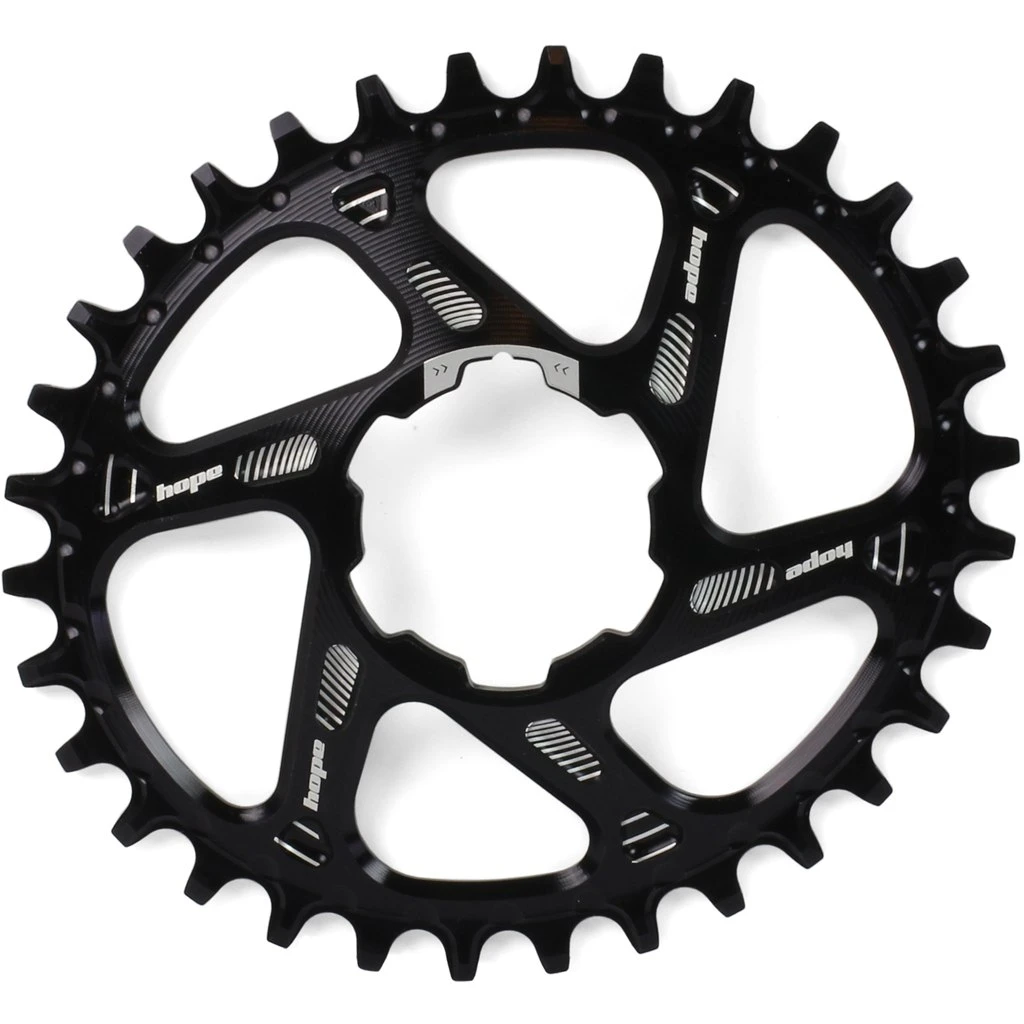 Hope Oval Spiderless Retainer Narrow-Wide Chainring For Hope Cranks - Black 3 Hope Oval Spiderless Retainer Narrow-Wide Chainring For Hope Cranks - Black