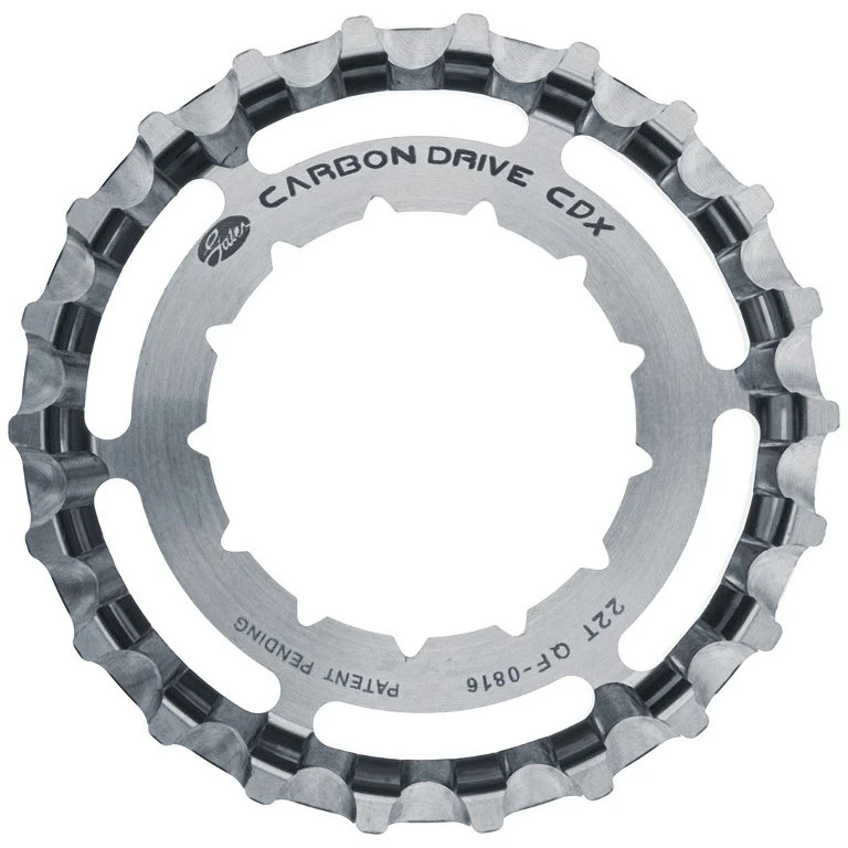 Gates Carbon Drive CDX Centertrack-Sprocket - Steel - Rohloff - Spline - Silver 11 Gates Carbon Drive CDX Centertrack-Sprocket - Steel - Rohloff - Spline - Silver - Afbeelding 9