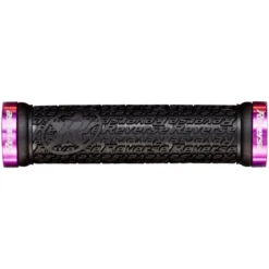 Reverse Components Stamp Lock On Grips - 30mm - Black / Purple