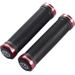 Reverse Components Spin Lock On Grips - 30mm - Black / Red