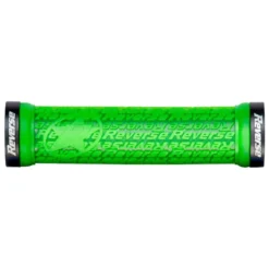 Reverse Components Stamp Lock On Grips - 30mm - Green / Black