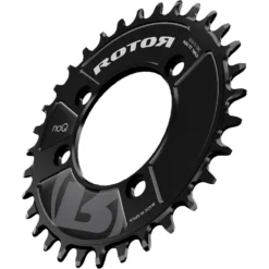 Rotor NoQ-Rings MTB Narrow Wide Chainring - 76mm BCD - Black