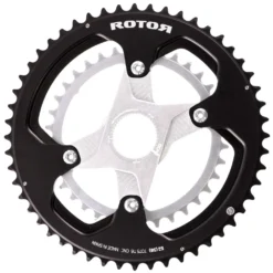 Rotor NoQ Outer Road Chainring - BCD 110x4 - Round - Black