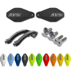 AVS Racing MTB Handguard Kit - Logo Silver