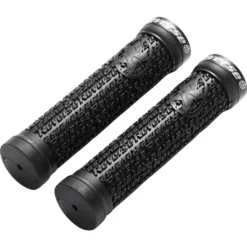 Reverse Components Grips Stamp Single Lock On - 30mm - Black / Black