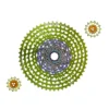 NOW8 Facile Cassette By KCNC - XD 12-speed - 9-52 Teeth - Incl. Pulleys - Yellow/green