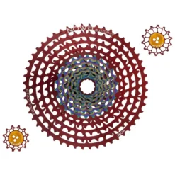 NOW8 Facile Cassette By KCNC - XD 12-speed - 9-52 Teeth - Incl. Pulleys - Red