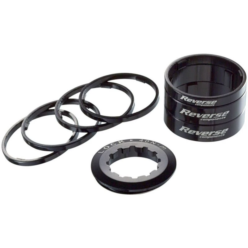 Reverse Components Single Speed Spacer Kit - Black 3 Reverse Components Single Speed Spacer Kit - Black