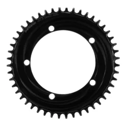 Garbaruk 5-Bolt AERO Road Chainring - 130mm BCD / Round / Narrow Wide - Black