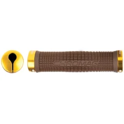 CHROMAG Squarewave Grip Handlebar Grips - Brown/gold