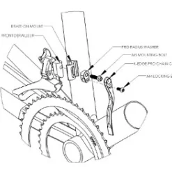 K-Edge Pro Road Braze-On Kettingvanger - 2-voudig - Blauw -Rijwiel Onderdel Verkoopwinkel 72642 02 c 116802
