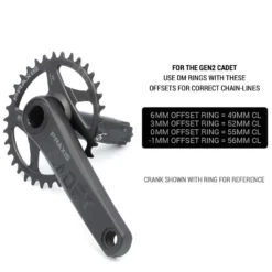 Praxis Works Cadet M30 Gen2 Crank -Rijwiel Onderdel Verkoopwinkel 850009369628 praxis works kurbel cadet m30 gen2 ohne kettenblatt 04 973678