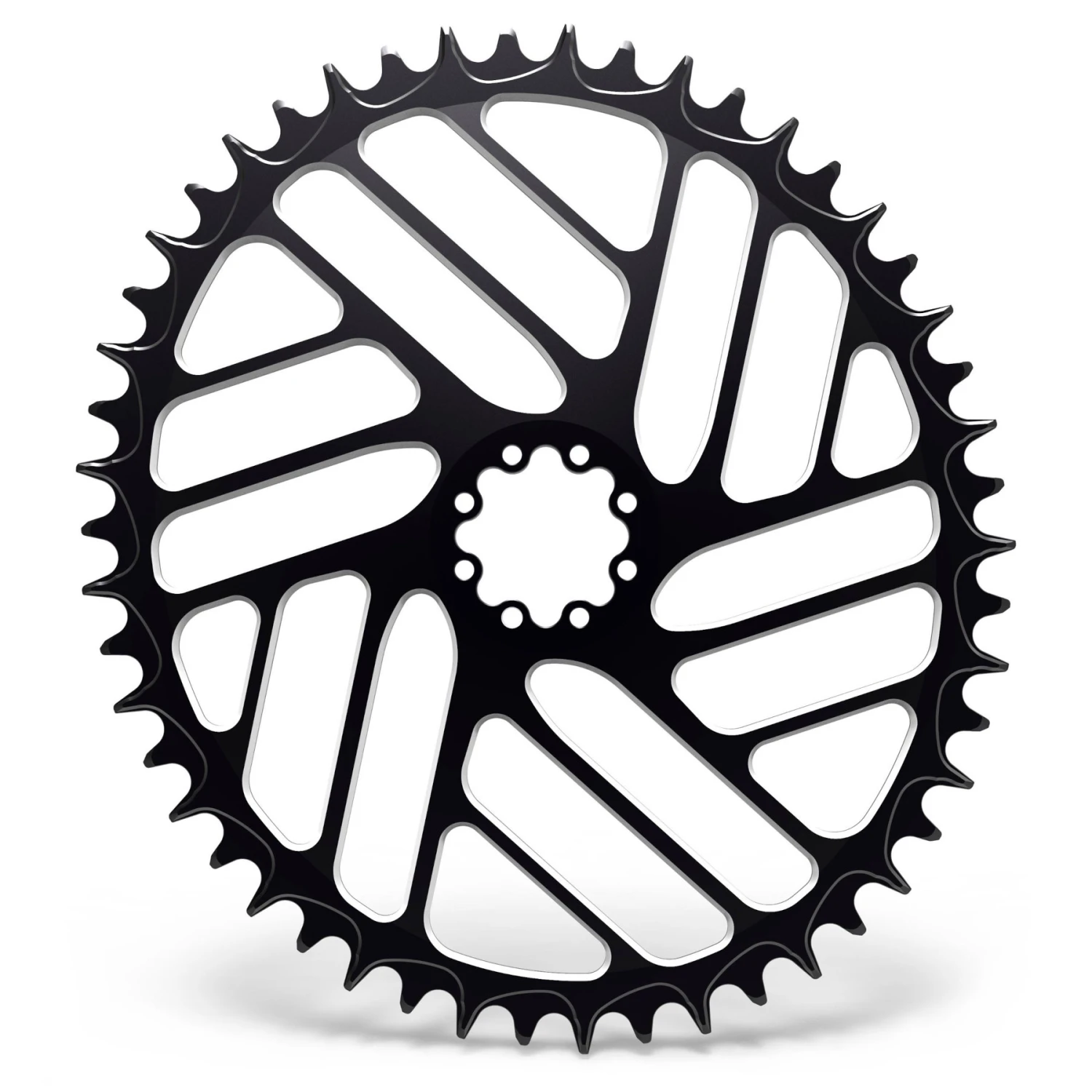 Alugear Beach Ball Narrow Wide Road Chainring - Oval - 1x SRAM 8-Bolt Direct Mount - Black 3 Alugear Beach Ball Narrow Wide Road Chainring - Oval - 1x SRAM 8-Bolt Direct Mount - Black