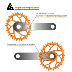 Alugear Spider Narrow Wide Boost Chainring - Oval - For 1x SRAM 3-Bolt Direct Mount -Rijwiel Onderdel Verkoopwinkel alugear chainring instalation 1109748 8