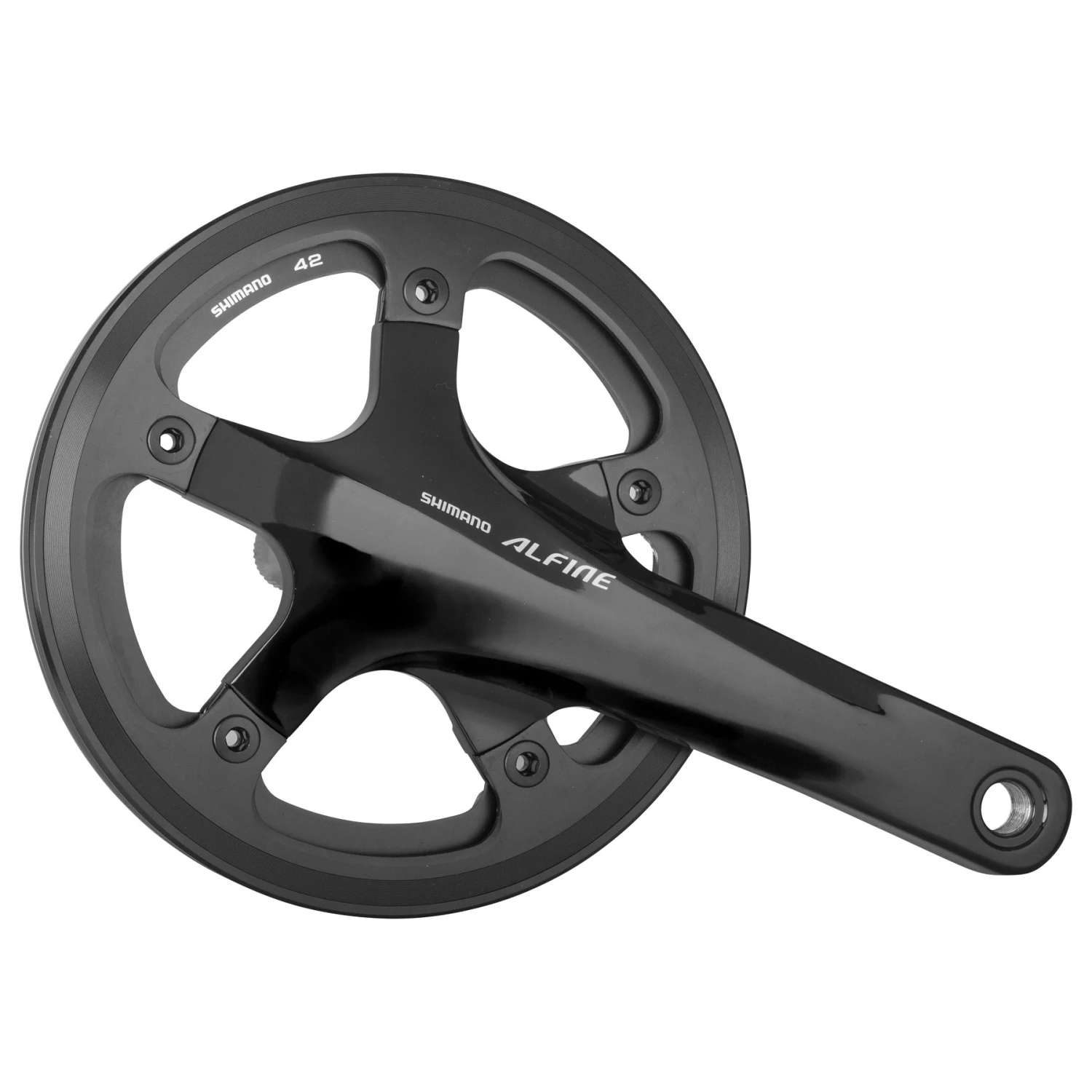 Shimano Alfine FC-S501 Crankset With SM-BB4600 Bottom Bracket - Outer + Inner Chain Guard - Black 4 Shimano Alfine FC-S501 Crankset With SM-BB4600 Bottom Bracket - Outer + Inner Chain Guard - Black - Afbeelding 2