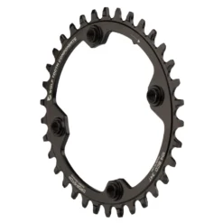 Wolf-tooth Wolf Tooth Ellliptical Drop Stop Narrow-Wide Chainring - 104 BCD - Shimano HG+ - Black -Rijwiel Onderdel Verkoopwinkel elliptical 104bcd 34t black 01 995402
