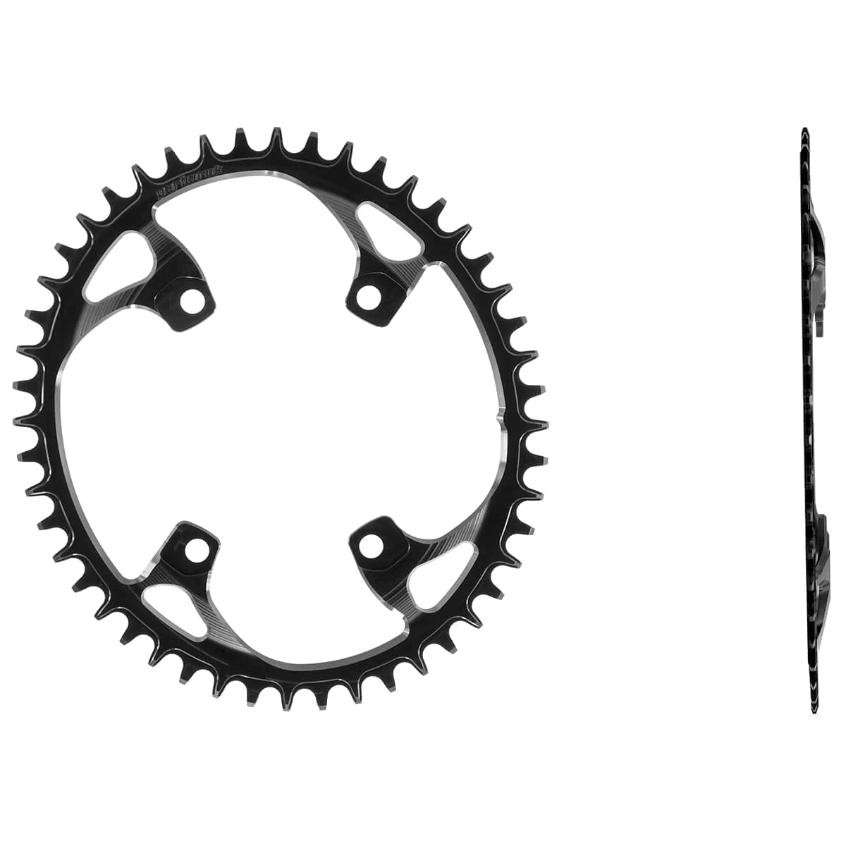 Garbaruk Melon Road/CX/Gravel Chainring - 110 Mm / Oval / Narrow-Wide - For Shimano GRX - Black 4 Garbaruk Melon Road/CX/Gravel Chainring - 110 Mm / Oval / Narrow-Wide - For Shimano GRX - Black - Afbeelding 2