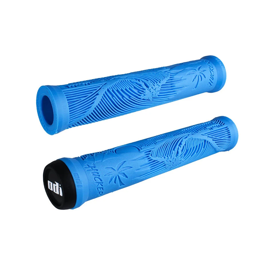ODI Hucker Signature Stuurhandvatten - BMX | Flangeless | 160mm - Blue 3 ODI Hucker Signature Stuurhandvatten - BMX | Flangeless | 160mm - Blue