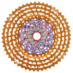 KCNC MTB Cassette 9-52T For SRAM 12-speed - Orange-gold