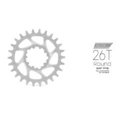 Garbaruk MTB Chainring - Direct Mount / Round / Narrow-Wide / Boost - For SRAM GXP - Silver