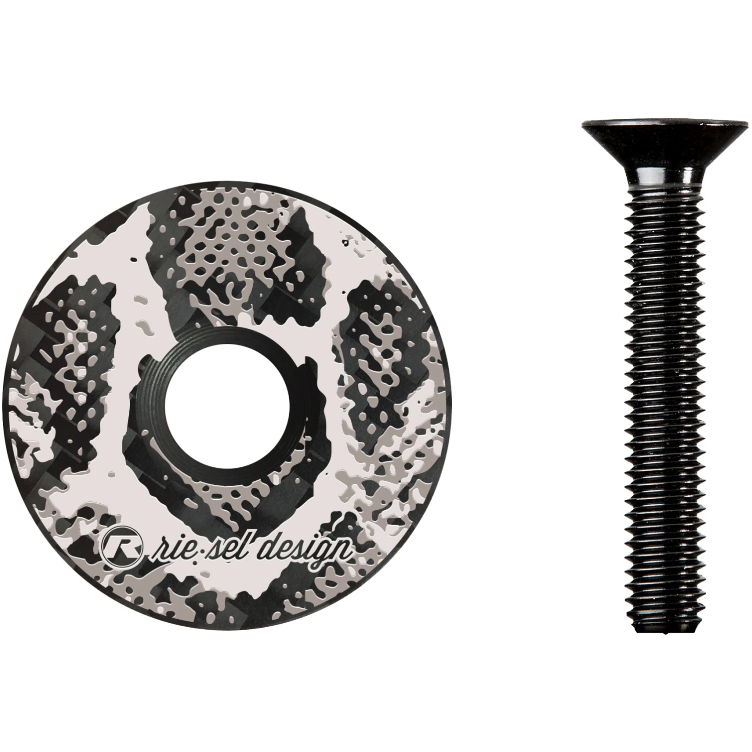 Rie:sel Design Stem:cap Carbon Ahead Kap - Snake 3 Rie:sel Design Stem:cap Carbon Ahead Kap - Snake