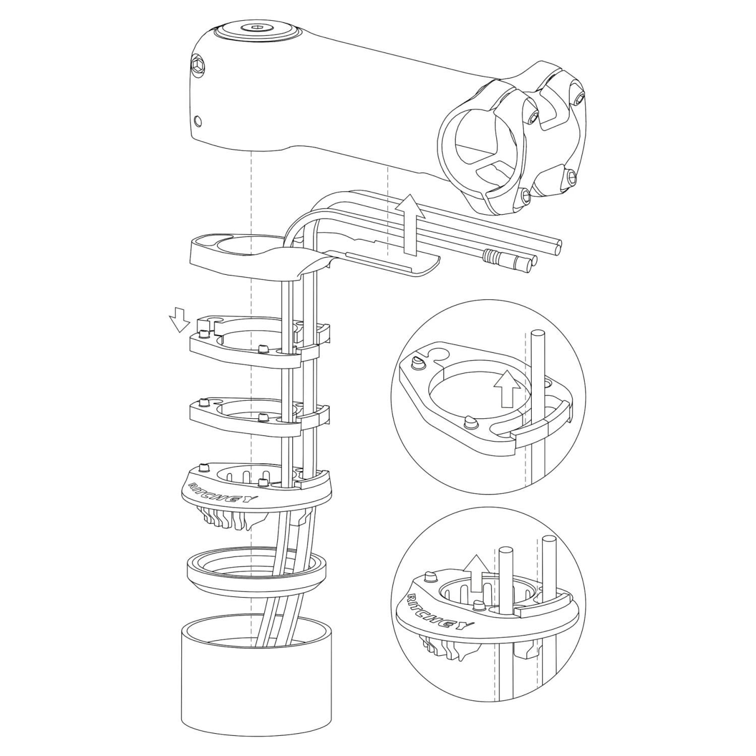 Ritchey Comp Cartridge Headset Upper Part For Switch Stem - Semi-Integrated - ZS55/28.6 6 Ritchey Comp Cartridge Headset Upper Part For Switch Stem - Semi-Integrated - ZS55/28.6 - Afbeelding 4