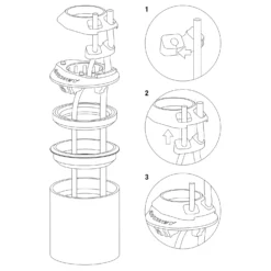 Ritchey Comp Cartridge Logic-E Headset Upper Part - Semi-Integrated - ZS55/28.6 -Rijwiel Onderdel Verkoopwinkel ritchey comp cartridge logice headset upper part zs 3 1242463