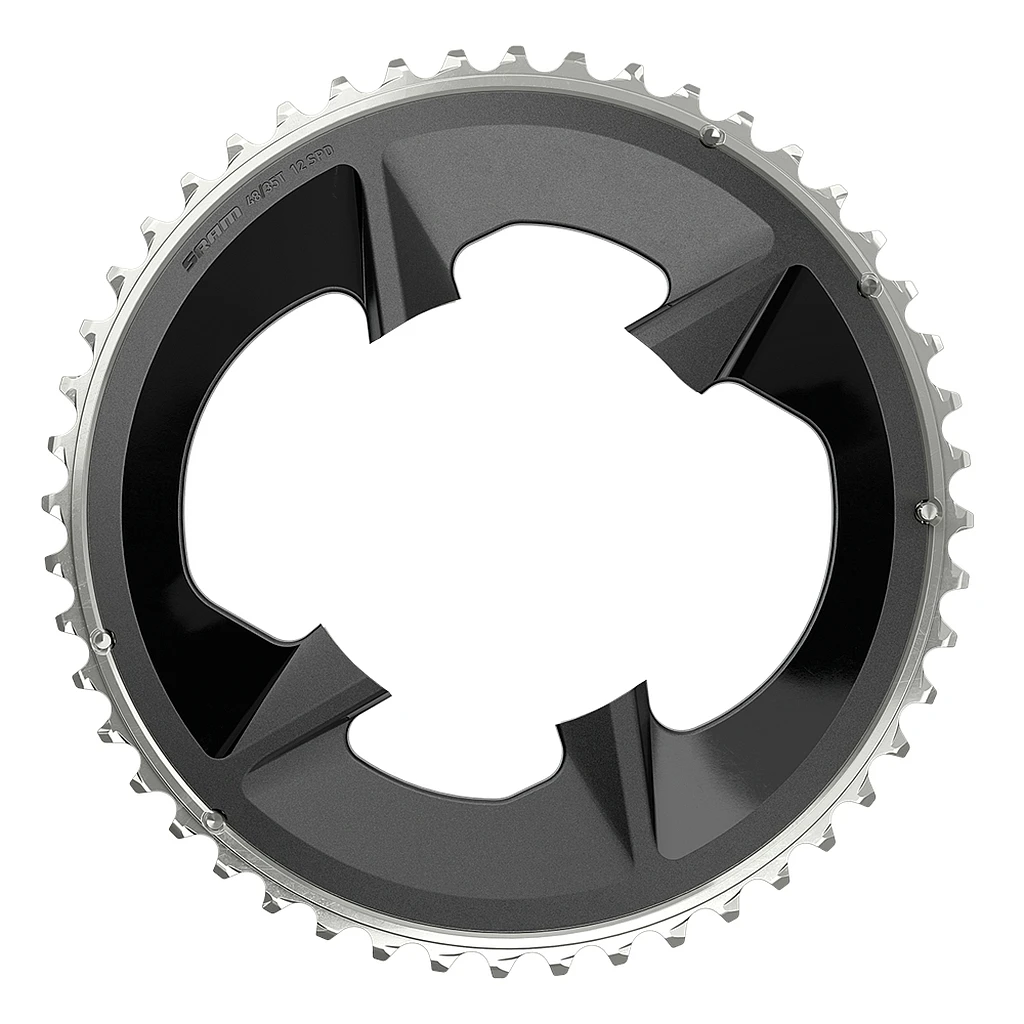SRAM Rival Road Chainring + Coverplate - 107mm - 2x12-speed - 48 Teeth - Black 3 SRAM Rival Road Chainring + Coverplate - 107mm - 2x12-speed - 48 Teeth - Black