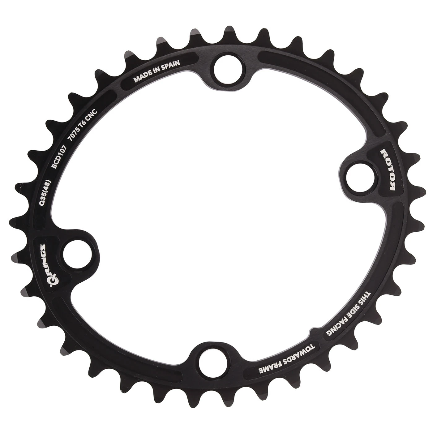 Rotor Q-Rings Inner Chainring For SRAM Force / Force AXS - BCD 107x4 - Oval 3 Rotor Q-Rings Inner Chainring For SRAM Force / Force AXS - BCD 107x4 - Oval