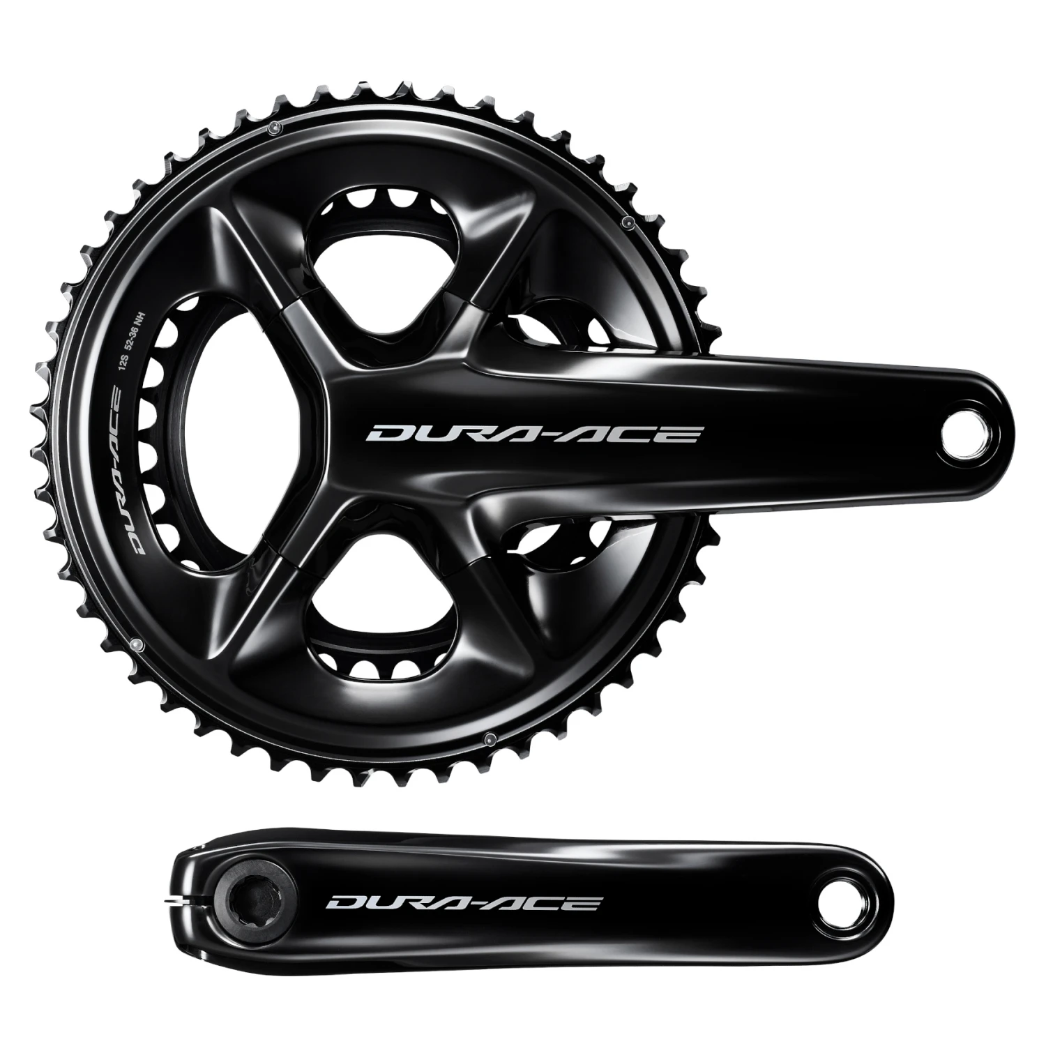 Shimano Dura Ace FC-R9200 Crankset - 2x12-Voudig - Zwart 4 Shimano Dura Ace FC-R9200 Crankset - 2x12-Voudig - Zwart - Afbeelding 2
