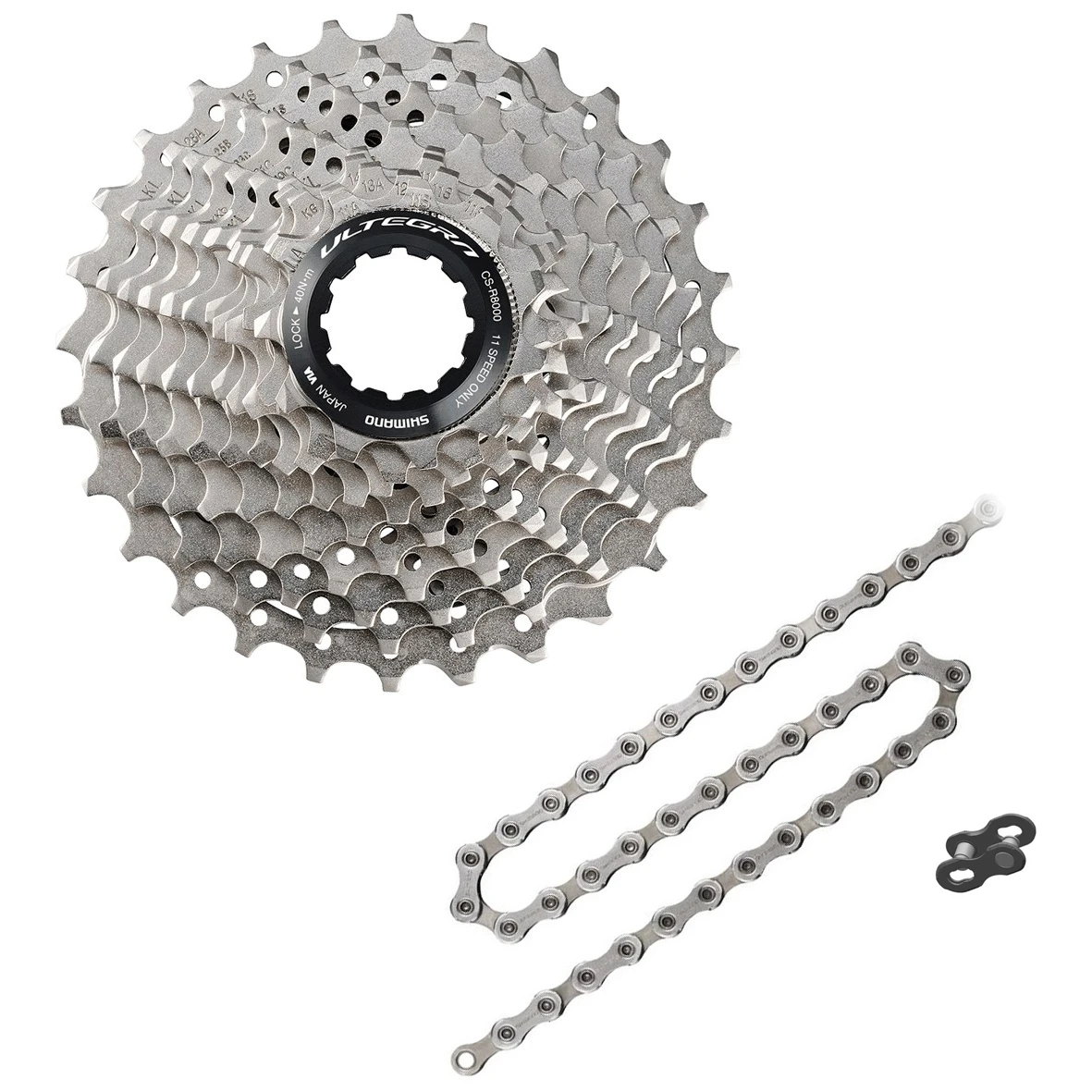 Shimano Ultegra 11-speed Wear & Tear Set - CS-R8000 Cassette + CN-HG701 Chain 3 Shimano Ultegra 11-speed Wear & Tear Set - CS-R8000 Cassette + CN-HG701 Chain
