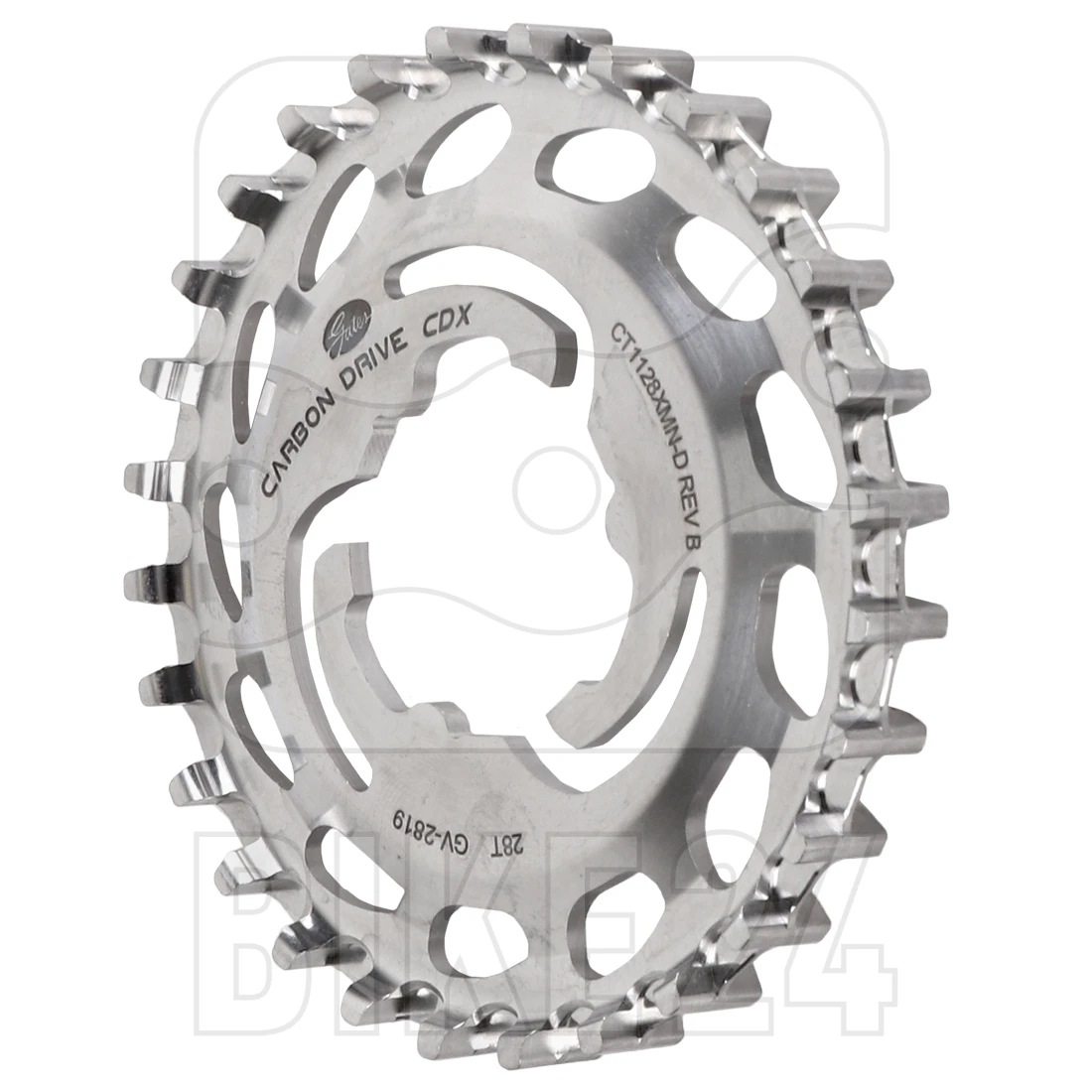 Gates Carbon Drive CDX Centertrack Sprocket - Stainless Steel - Surefit - Di2 - Silver 3 Gates Carbon Drive CDX Centertrack Sprocket - Stainless Steel - Surefit - Di2 - Silver