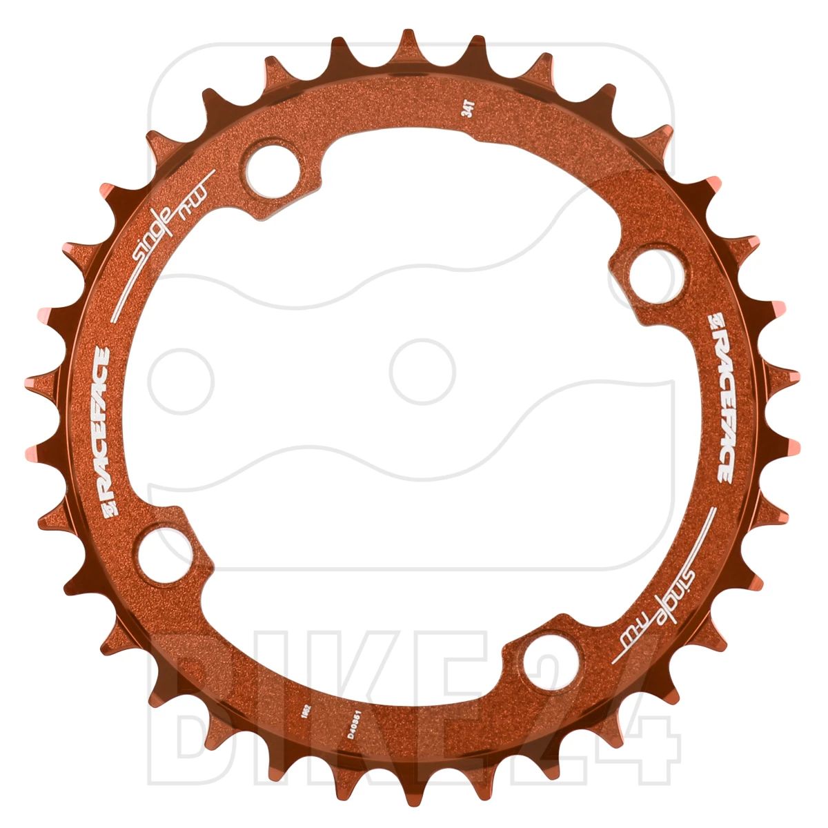 Race Face Narrow Wide Chainring - 4 Bolt - 104mm - Orange 4 Race Face Narrow Wide Chainring - 4 Bolt - 104mm - Orange - Afbeelding 2