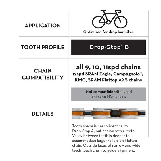 Wolf-tooth Wolf Tooth Drop Stop Narrow-Wide Kettingblad - 107mm - SRAM - Zwart 4 Wolf-tooth Wolf Tooth Drop Stop Narrow-Wide Kettingblad - 107mm - SRAM - Zwart - Afbeelding 2