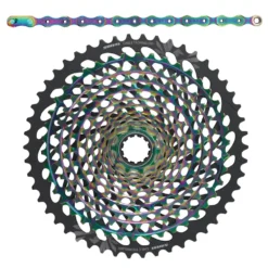 SRAM XX1 Eagle Wear And Tear -Set With Chain And XG-1299 Cassette - 50 Teeth - Rainbow